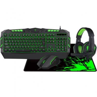 T-DAGGER Combo T-TGS002 Keyboard/ Mouse/ Mouse Pad/ Headset 4 in1 Set